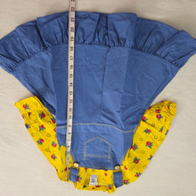 Load image into Gallery viewer, Vintage 70s Yellow Floral/Blue Dress 3t/4t
