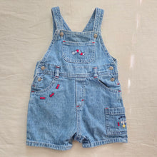 Load image into Gallery viewer, Vintage Oshkosh Bug Denim Shortalls 6-9 months
