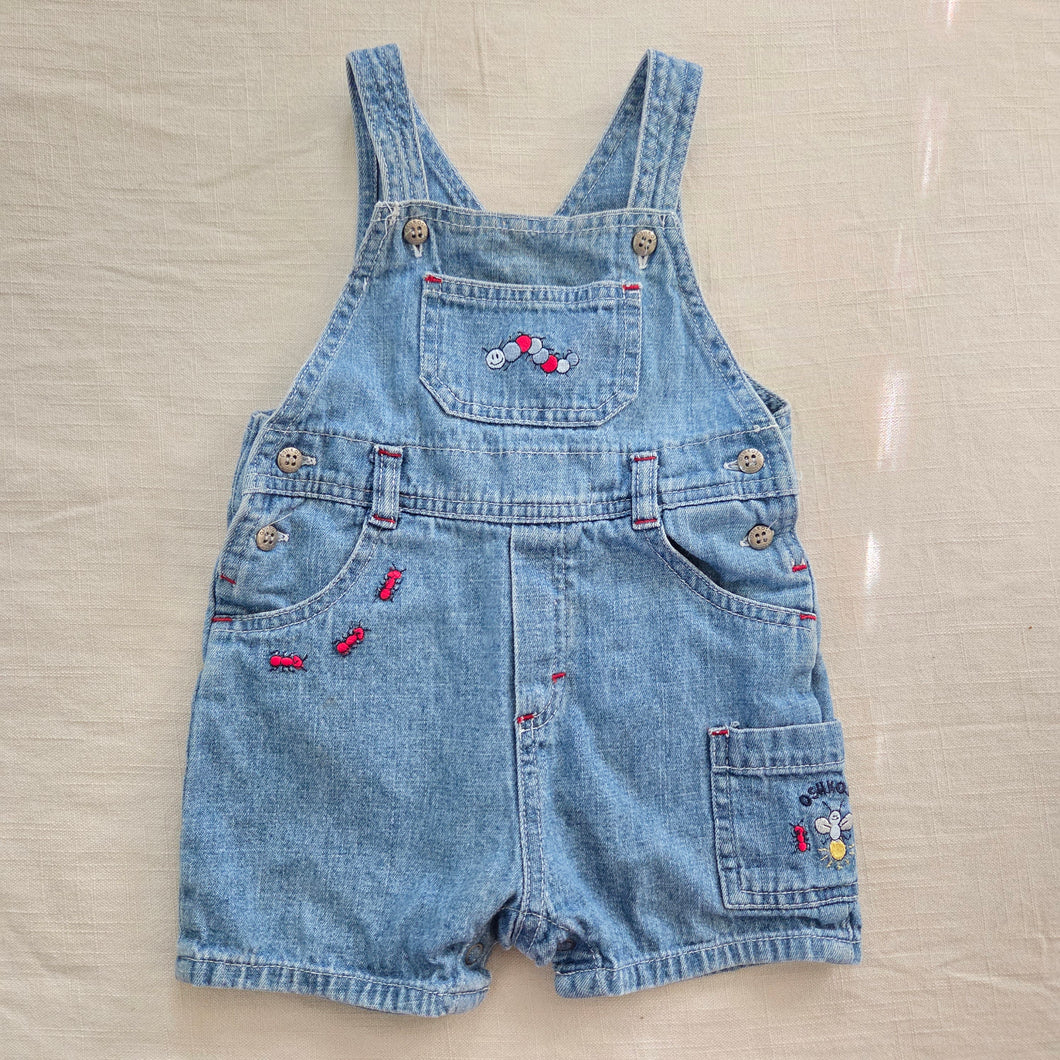 Vintage Oshkosh Bug Denim Shortalls 6-9 months