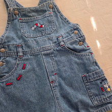 Load image into Gallery viewer, Vintage Oshkosh Bug Denim Shortalls 6-9 months
