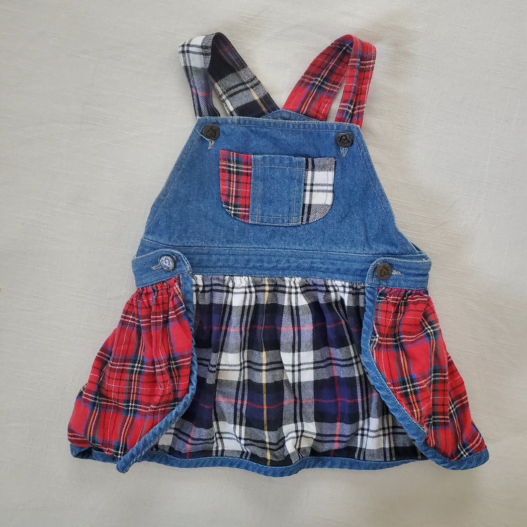 Vintage Plaid Denim Skirtall 2t