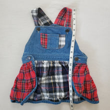 Load image into Gallery viewer, Vintage Plaid Denim Skirtall 2t
