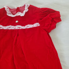 Load image into Gallery viewer, Vintage Red Suede Dress 3t/4t
