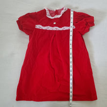 Load image into Gallery viewer, Vintage Red Suede Dress 3t/4t
