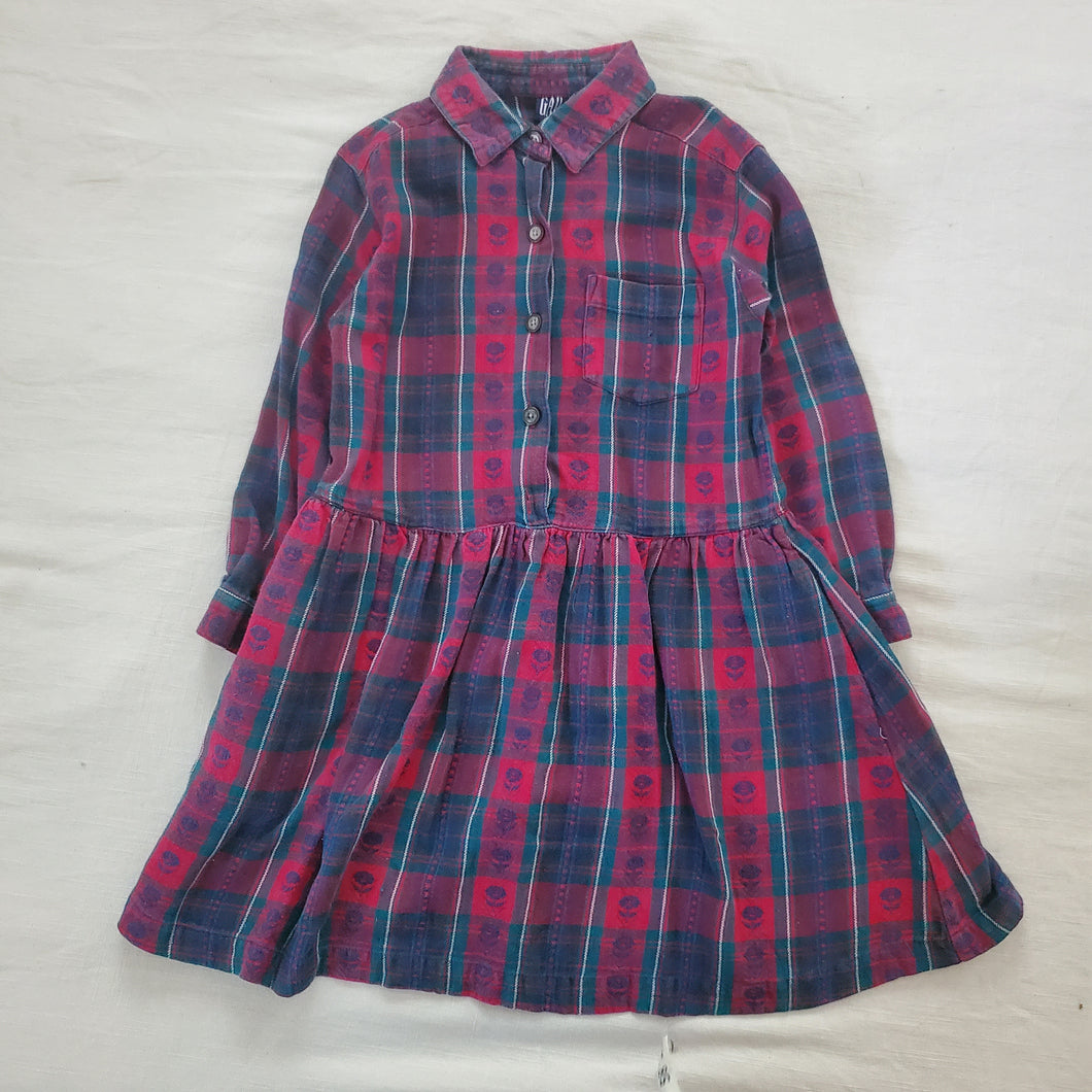 Vintage GAP Floral Tartan Dress kids 7/8