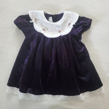 Load image into Gallery viewer, Vintage Purple Velvet Dress 2t
