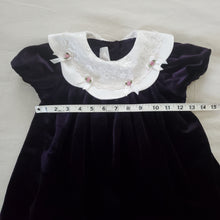 Load image into Gallery viewer, Vintage Purple Velvet Dress 2t
