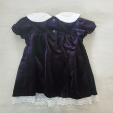 Load image into Gallery viewer, Vintage Purple Velvet Dress 2t
