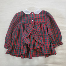 Load image into Gallery viewer, Vintage Christmas Plaid Long Sleeve Blouse 24 months
