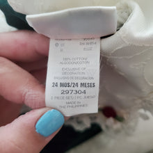 Load image into Gallery viewer, Vintage Green Velvet Dress 24 months
