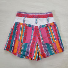 Load image into Gallery viewer, Vintage Striped Pattern Shorts kids 7
