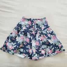 Load image into Gallery viewer, Vintage Floral Flowy Jean Shorts kids 10/12

