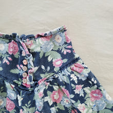 Load image into Gallery viewer, Vintage Floral Flowy Jean Shorts kids 10/12

