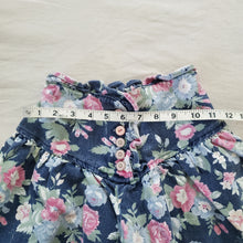 Load image into Gallery viewer, Vintage Floral Flowy Jean Shorts kids 10/12
