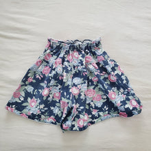 Load image into Gallery viewer, Vintage Floral Flowy Jean Shorts kids 10/12
