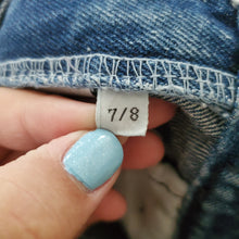 Load image into Gallery viewer, Vintage Plaid Jean Skirt kids 12/14
