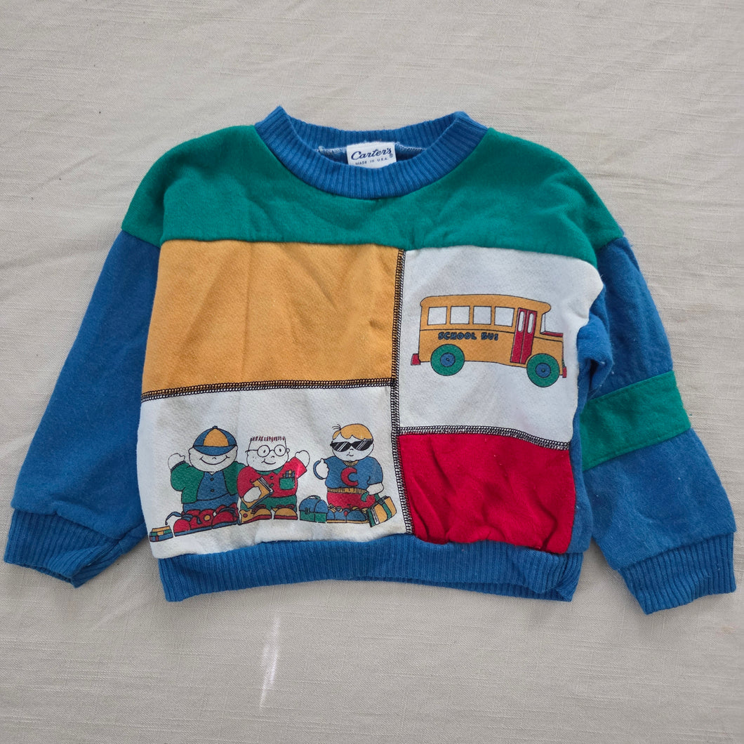 Vintage School Bus + Kids Long Sleeve 2t/3t