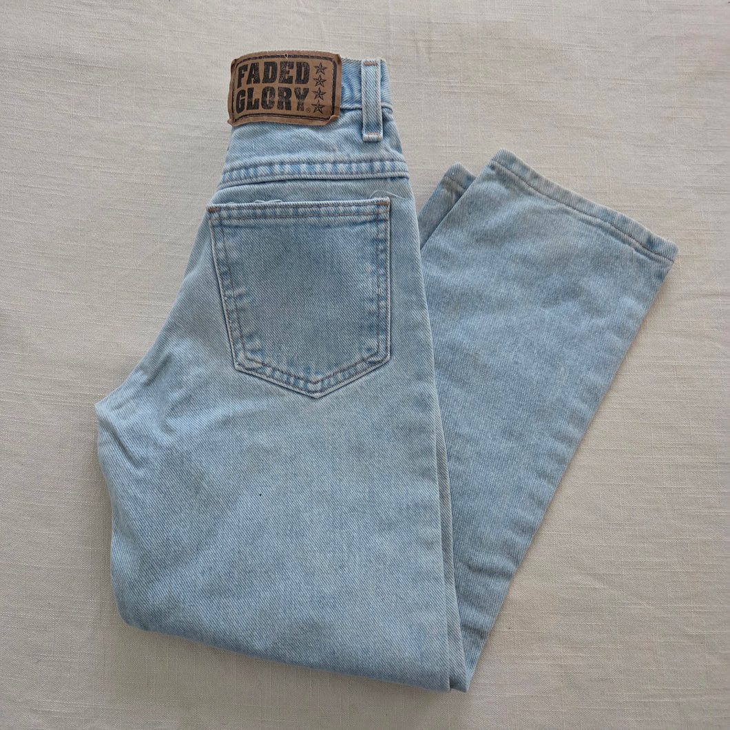 Vintage Light Wash High Waist Jeans kids 10 SLIM