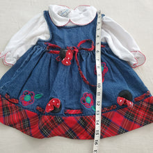 Load image into Gallery viewer, Vintage Samara Ladybug Shirt + Dress Set 12 months
