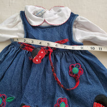 Load image into Gallery viewer, Vintage Samara Ladybug Shirt + Dress Set 12 months
