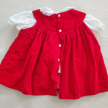 Load image into Gallery viewer, Vintage Red Dress + Shirt Set 3-6 months
