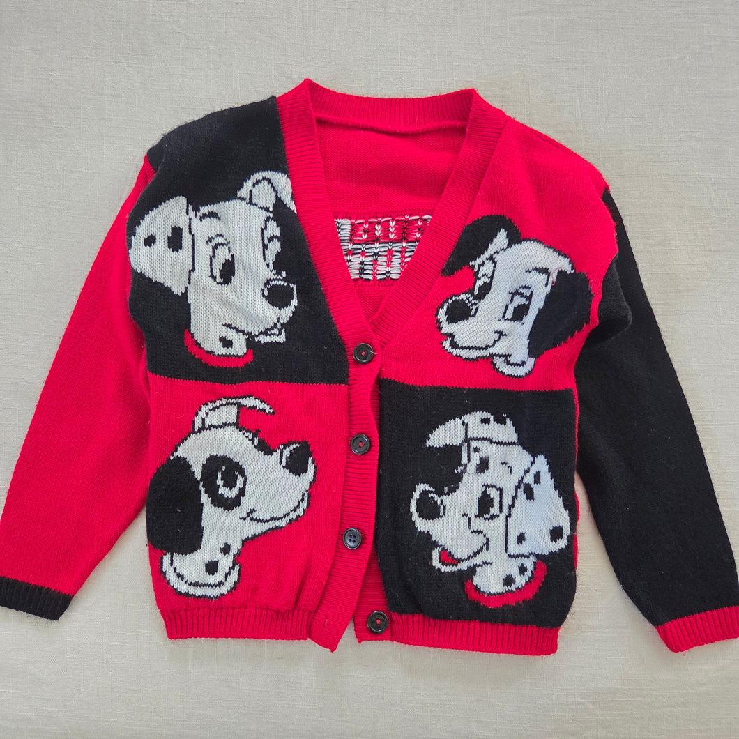 Vintage 101 Dalmatians Knit Cardigan kids 8/10