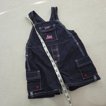 Load image into Gallery viewer, Vintage Y2K Oshkosh Navy Firetruck Shortalls 6-9m
