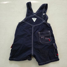 Load image into Gallery viewer, Vintage Y2K Oshkosh Navy Firetruck Shortalls 6-9m

