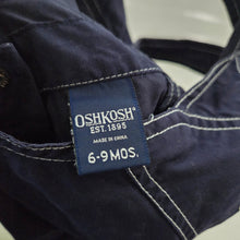 Load image into Gallery viewer, Vintage Y2K Oshkosh Navy Firetruck Shortalls 6-9m
