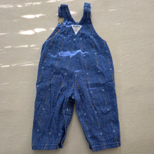 Load image into Gallery viewer, Vintage 90s Oshkosh Blue Baseball Overalls 6-9 months
