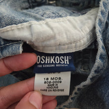 Load image into Gallery viewer, Vintage Oshkosh B&#39;gosh Denim Overalls 18m
