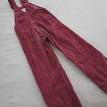 Load image into Gallery viewer, Vintage Oshkosh B&#39;gosh Rust Corduroy Overalls kids 6/7
