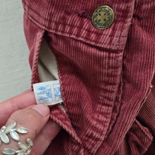 Load image into Gallery viewer, Vintage Oshkosh B&#39;gosh Rust Corduroy Overalls kids 6/7
