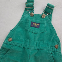 Load image into Gallery viewer, Vintage Oshkosh B&#39;gosh Green Corduroy Overalls Baby 6-9m
