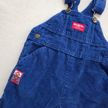 Load image into Gallery viewer, Vintage 90s Oshkosh B&#39;gosh Blue Corduroy Overalls 2T

