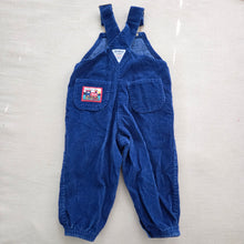 Load image into Gallery viewer, Vintage 90s Oshkosh B&#39;gosh Blue Corduroy Overalls 2T
