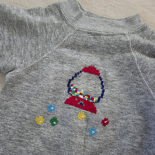 Load image into Gallery viewer, Vintage Gumball Machine Cross-stitch Crewneck 4t slim fit
