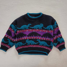 Load image into Gallery viewer, Vintage Dinosaurs Knit Sweater 2t/3t
