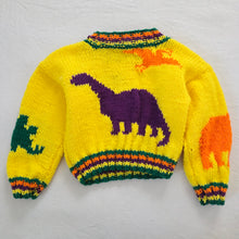 Load image into Gallery viewer, Vintage Bright Dinosaur Chunky Knit Sweater 3t
