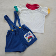 Load image into Gallery viewer, Vintage Color Pop Shirt + Shorts 3-6 months
