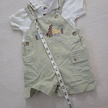 Load image into Gallery viewer, Vintage 2-Piece Safari Shortalls + Shirt Set 12-18 months
