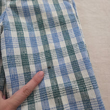 Load image into Gallery viewer, Vintage Green/Blue Plaid Flared Pants kids 6/7
