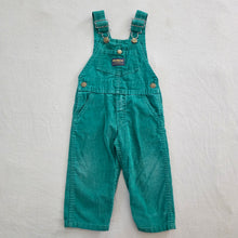 Load image into Gallery viewer, Vintage 80s Oshkosh Green Overalls 2t
