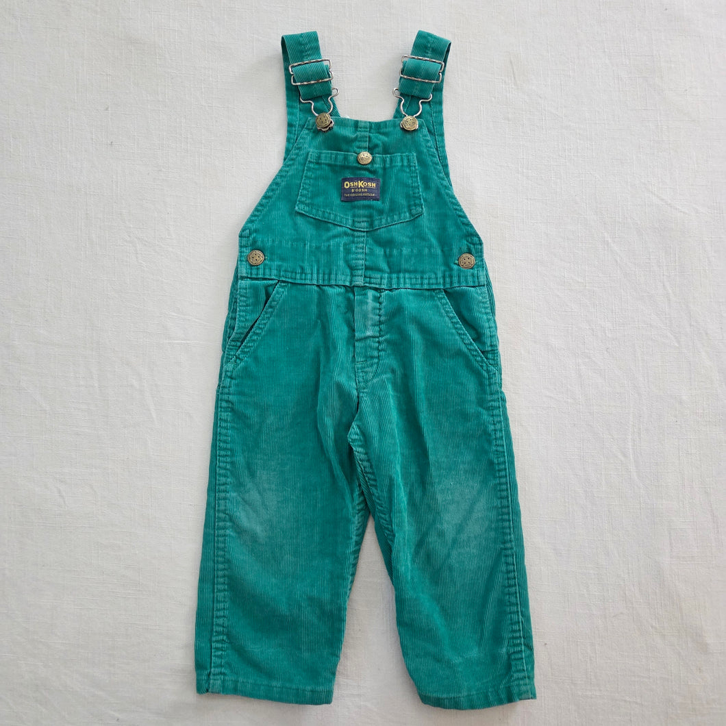 Vintage 80s Oshkosh Green Overalls 2t