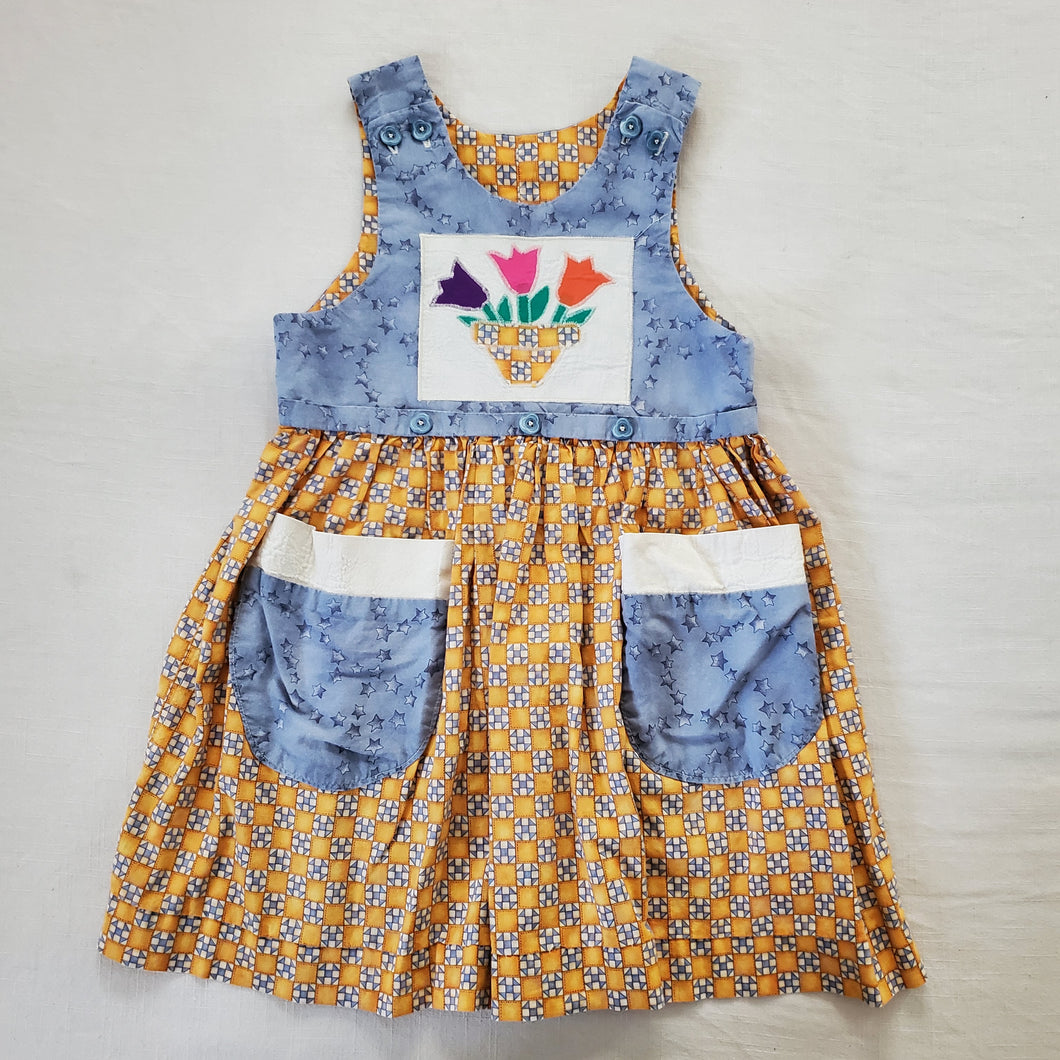 Vintage Flower Pattern Dress 5t/6