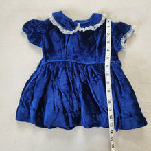 Load image into Gallery viewer, Vintage Sapphire Velvet Dress 6-9 months
