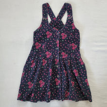 Load image into Gallery viewer, Vintage Rose Dark Corduroy Dress kids 7/8
