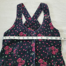 Load image into Gallery viewer, Vintage Rose Dark Corduroy Dress kids 7/8
