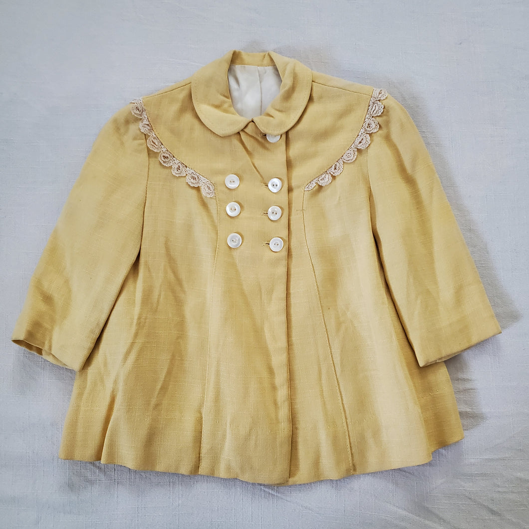 Vintage Yellow Dressy Jacket 12 months
