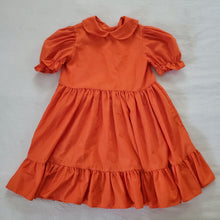 Load image into Gallery viewer, Vintage Orange Ruffled Dress 5t/6
